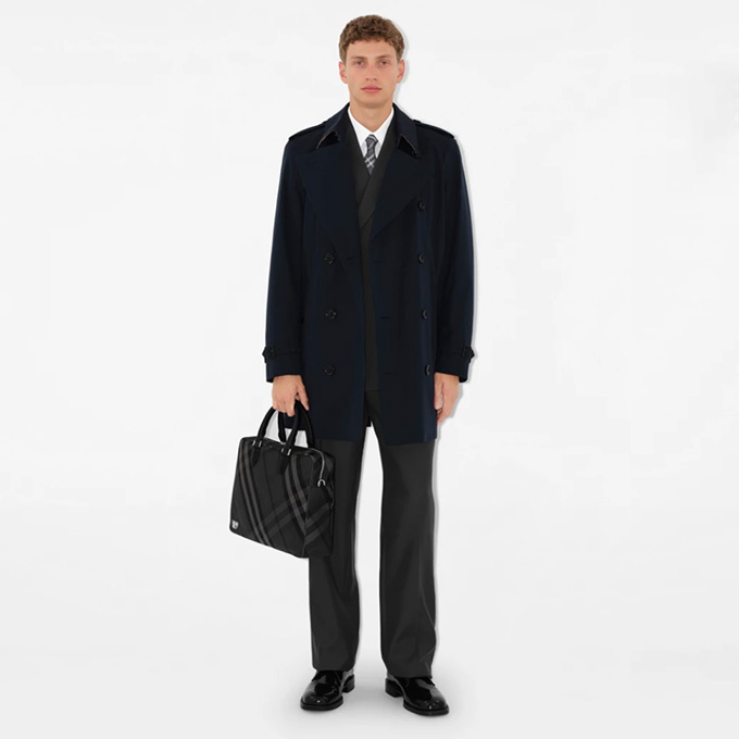 burberry grid check briefcase bag